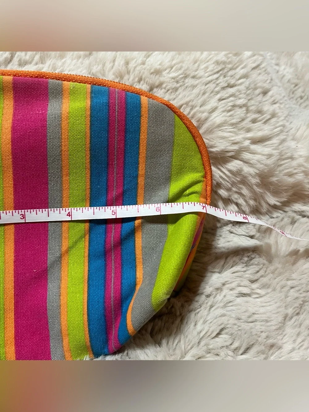 Murad Multicolor Striped Cosmetic Bag - Pink, Blue, Yellow, Green, Orange 02-26